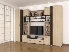 Стенка Оскар-18-1 дуб сонома-венге в Когалыме - kogalym.mebel24.online | фото