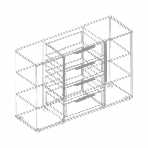 СТИЛ Комод 2-ств c 4 ящиками в Когалыме - kogalym.mebel24.online | фото 2