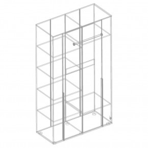 СТИЛ Шкаф 4-ств с зеркалом 1200 в Когалыме - kogalym.mebel24.online | фото 2