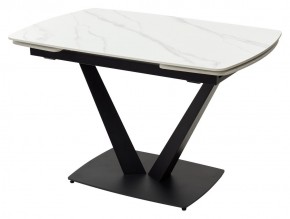 Стол ALATRI 120 MATT WHITE MARBLE SOLID CERAMIC / BLACK, ®DISAUR в Когалыме - kogalym.mebel24.online | фото 2