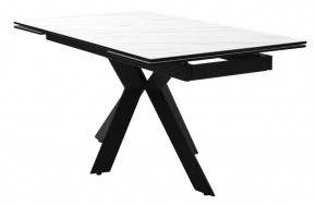 Стол BELLUNO 160 MARBLES KL-99 Белый мрамор матовый, итальянская керамика/ черный каркас, ®DISAUR в Когалыме - kogalym.mebel24.online | фото 2
