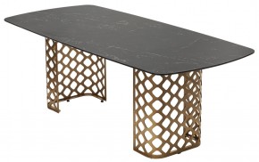 Стол CHIAVARI 220 KL-116 Черный мрамор матовый, итальянская керамика / бронзовый, ®DISAUR в Когалыме - kogalym.mebel24.online | фото 7