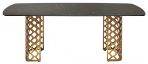 Стол CHIAVARI 220 KL-116 Черный мрамор матовый, итальянская керамика / бронзовый, ®DISAUR в Когалыме - kogalym.mebel24.online | фото 8