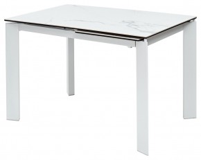 Стол CORNER 120 MATTE STATUARIO Белый мрамор матовый керамика, стекло/ белый каркас, ®DISAUR в Когалыме - kogalym.mebel24.online | фото 2