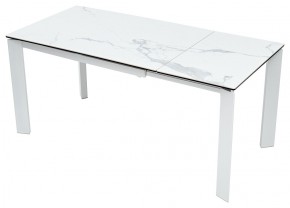 Стол CORNER 120 MATTE STATUARIO Белый мрамор матовый керамика, стекло/ белый каркас, ®DISAUR в Когалыме - kogalym.mebel24.online | фото 3