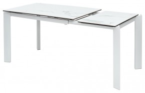 Стол CORNER 120 MATTE STATUARIO Белый мрамор матовый керамика, стекло/ белый каркас, ®DISAUR в Когалыме - kogalym.mebel24.online | фото 4