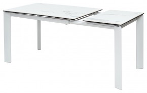 Стол CORNER 120 MATTE STATUARIO Белый мрамор матовый керамика, стекло/ белый каркас, ®DISAUR в Когалыме - kogalym.mebel24.online | фото 5