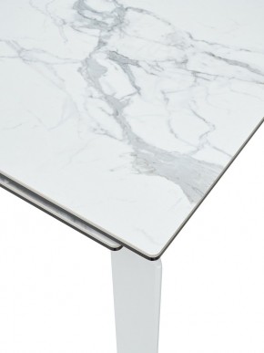 Стол CORNER 120 MATTE STATUARIO Белый мрамор матовый керамика, стекло/ белый каркас, ®DISAUR в Когалыме - kogalym.mebel24.online | фото 6