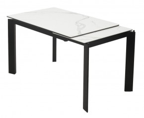 Стол CORNER 120 MATTE STATUARIO Белый мрамор матовый керамика, стекло/ черный каркас, ®DISAUR в Когалыме - kogalym.mebel24.online | фото 3