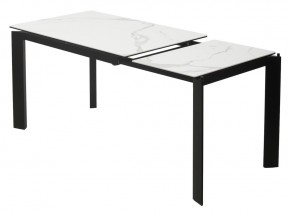 Стол CORNER 120 MATTE STATUARIO Белый мрамор матовый керамика, стекло/ черный каркас, ®DISAUR в Когалыме - kogalym.mebel24.online | фото 4