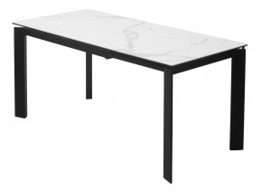 Стол CORNER 120 MATTE STATUARIO Белый мрамор матовый керамика, стекло/ черный каркас, ®DISAUR в Когалыме - kogalym.mebel24.online | фото 5