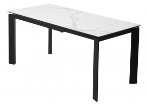 Стол CORNER 120 MATTE STATUARIO Белый мрамор матовый керамика, стекло/ черный каркас, ®DISAUR в Когалыме - kogalym.mebel24.online | фото 6