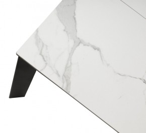 Стол CORNER 120 MATTE STATUARIO Белый мрамор матовый керамика, стекло/ черный каркас, ®DISAUR в Когалыме - kogalym.mebel24.online | фото 8