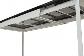 Стол CREMONA 140 HIGH GLOSS STATUARIO Белый мрамор глянцевый, керамика/ белый каркас, ®DISAUR в Когалыме - kogalym.mebel24.online | фото 2