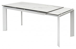 Стол CREMONA 140 HIGH GLOSS STATUARIO Белый мрамор глянцевый, керамика/ белый каркас, ®DISAUR в Когалыме - kogalym.mebel24.online | фото 7