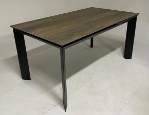 Стол CREMONA 140 KL-61 под дерево, итальянская керамика/ черный каркас, ®DISAUR в Когалыме - kogalym.mebel24.online | фото 2