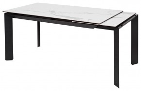 Стол CREMONA 140 MATTE STATUARIO Белый мрамор матовый, керамика/ черный каркас, ®DISAUR в Когалыме - kogalym.mebel24.online | фото 6