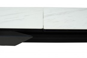 Стол CREMONA 160 KL-99 Белый мрамор матовый, итальянская керамика / черный каркас, ®DISAUR в Когалыме - kogalym.mebel24.online | фото 4