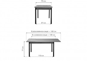 Стол деревянный Оригон дуб делано / черный матовый в Когалыме - kogalym.mebel24.online | фото 2