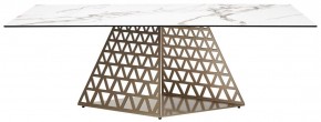 Стол ENNA 220 KL-188 Контрастный мрамор матовый, итальянская керамика/ каркас цвета шампань, ®DISAUR в Когалыме - kogalym.mebel24.online | фото 10
