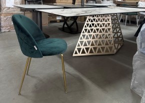 Стол ENNA 220 KL-188 Контрастный мрамор матовый, итальянская керамика/ каркас цвета шампань, ®DISAUR в Когалыме - kogalym.mebel24.online | фото 7