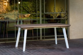 Стол Гармония раздвижной (Harmony Extendable) белый-капучино в Когалыме - kogalym.mebel24.online | фото 1