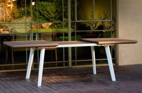 Стол Гармония раздвижной (Harmony Extendable) белый-капучино в Когалыме - kogalym.mebel24.online | фото 3