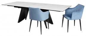 Стол IVAR 200 MARBLES KL-99 Белый мрамор, итальянская керамика, ®DISAUR в Когалыме - kogalym.mebel24.online | фото 4