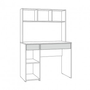 Стол компьютерный 12.77 F Комфорт (Белый РЕ шагрень) в Когалыме - kogalym.mebel24.online | фото 4