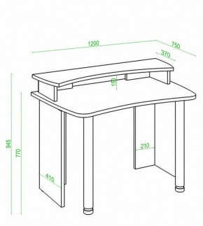 Стол компьютерный Домино Лайт СКЛ-Софт120+НКИЛ120 в Когалыме - kogalym.mebel24.online | фото 2