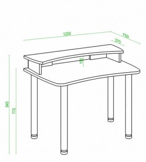 Стол компьютерный Домино Лайт СКЛ-Софт120МО+НКИЛ120 в Когалыме - kogalym.mebel24.online | фото 3