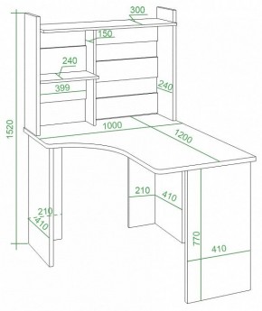 Стол компьютерный Домино Lite СКЛ-Угл120+НКЛ-100 в Когалыме - kogalym.mebel24.online | фото 2