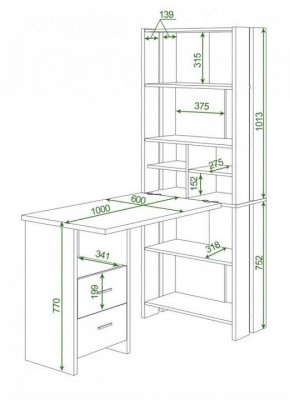 Стол компьютерный Домино Lite СТЛ-ОВ+С100Прям+ТЯЛ в Когалыме - kogalym.mebel24.online | фото 2