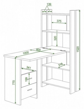 Стол компьютерный Домино Lite СТЛ-ОВ+С100Р в Когалыме - kogalym.mebel24.online | фото 2