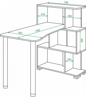 Стол компьютерный Домино нельсон СЛ-5-3СТ-2 в Когалыме - kogalym.mebel24.online | фото 2