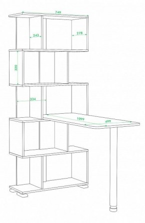 Стол компьютерный Домино нельсон СЛ-5СТ в Когалыме - kogalym.mebel24.online | фото 3