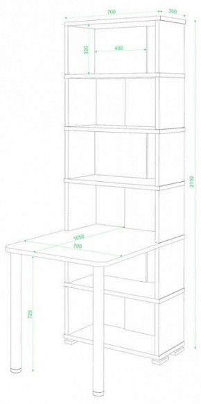 Стол компьютерный Домино СБ-10М/6 в Когалыме - kogalym.mebel24.online | фото 2