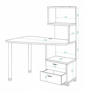 Стол компьютерный Домино СКМ-60 в Когалыме - kogalym.mebel24.online | фото 2