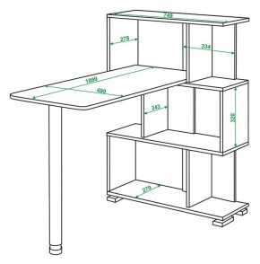 Стол компьютерный Домино СЛ-5-3СТ в Когалыме - kogalym.mebel24.online | фото 2