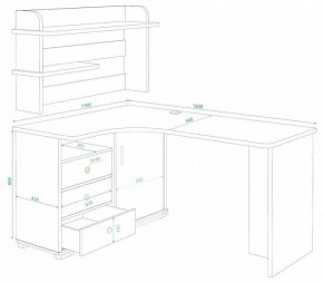 Стол компьютерный Домино СР-145 в Когалыме - kogalym.mebel24.online | фото 2