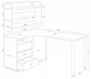 Стол компьютерный Домино СР-145М в Когалыме - kogalym.mebel24.online | фото 2