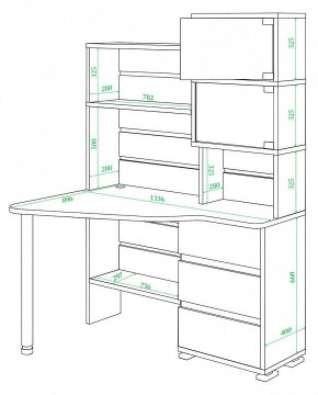 Стол компьютерный Домино СР-322 в Когалыме - kogalym.mebel24.online | фото 2