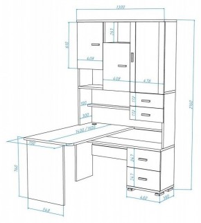 Стол компьютерный Домино СР-620/140 в Когалыме - kogalym.mebel24.online | фото 2
