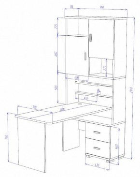 Стол компьютерный Домино СР-720/140 в Когалыме - kogalym.mebel24.online | фото 2