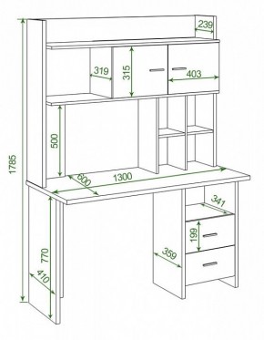 Стол компьютерный Нельсон Lite СКЛ-Прям130+НКЛХ-130 в Когалыме - kogalym.mebel24.online | фото 2