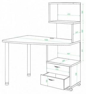 Стол компьютерный СКМ-60 в Когалыме - kogalym.mebel24.online | фото 2