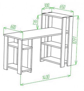 Стол компьютерный Slim СТН-110/140 в Когалыме - kogalym.mebel24.online | фото 2