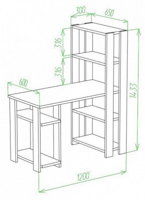 Стол компьютерный Slim СТН-145/120 в Когалыме - kogalym.mebel24.online | фото 2