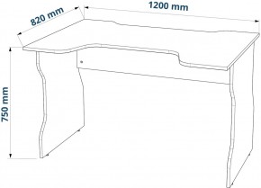 Стол компьютерный ВАРДИГ K1 120x82, антрацит/фиолетовый в Когалыме - kogalym.mebel24.online | фото 3