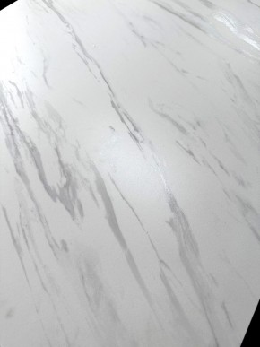 Стол MATERA 160 MARBLES KL-99 Белый мрамор матовый, итальянская керамика/ черный каркас, ®DISAUR в Когалыме - kogalym.mebel24.online | фото 3